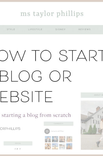How To Start A Blog/Website
