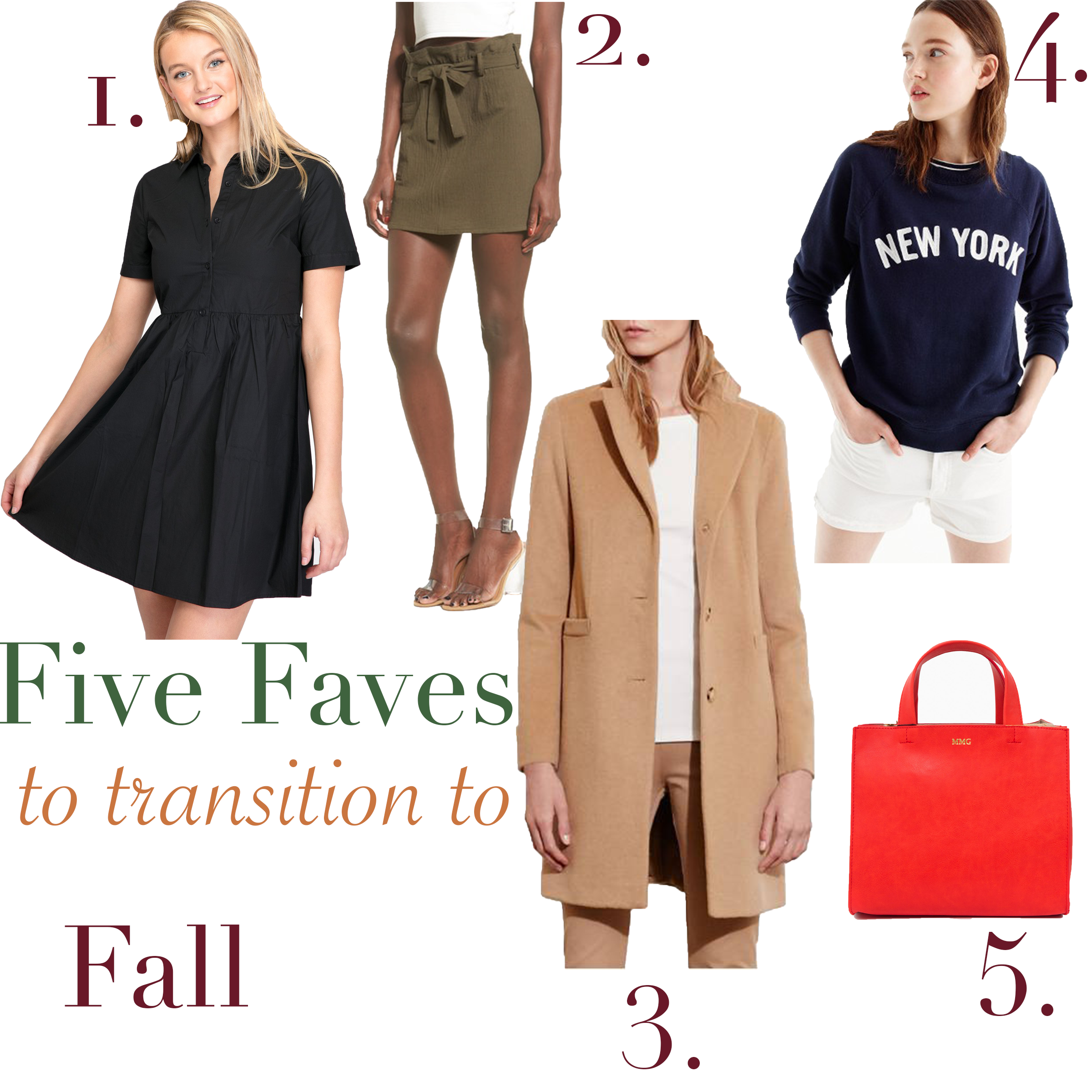 Five Faves~ Transition To Fall