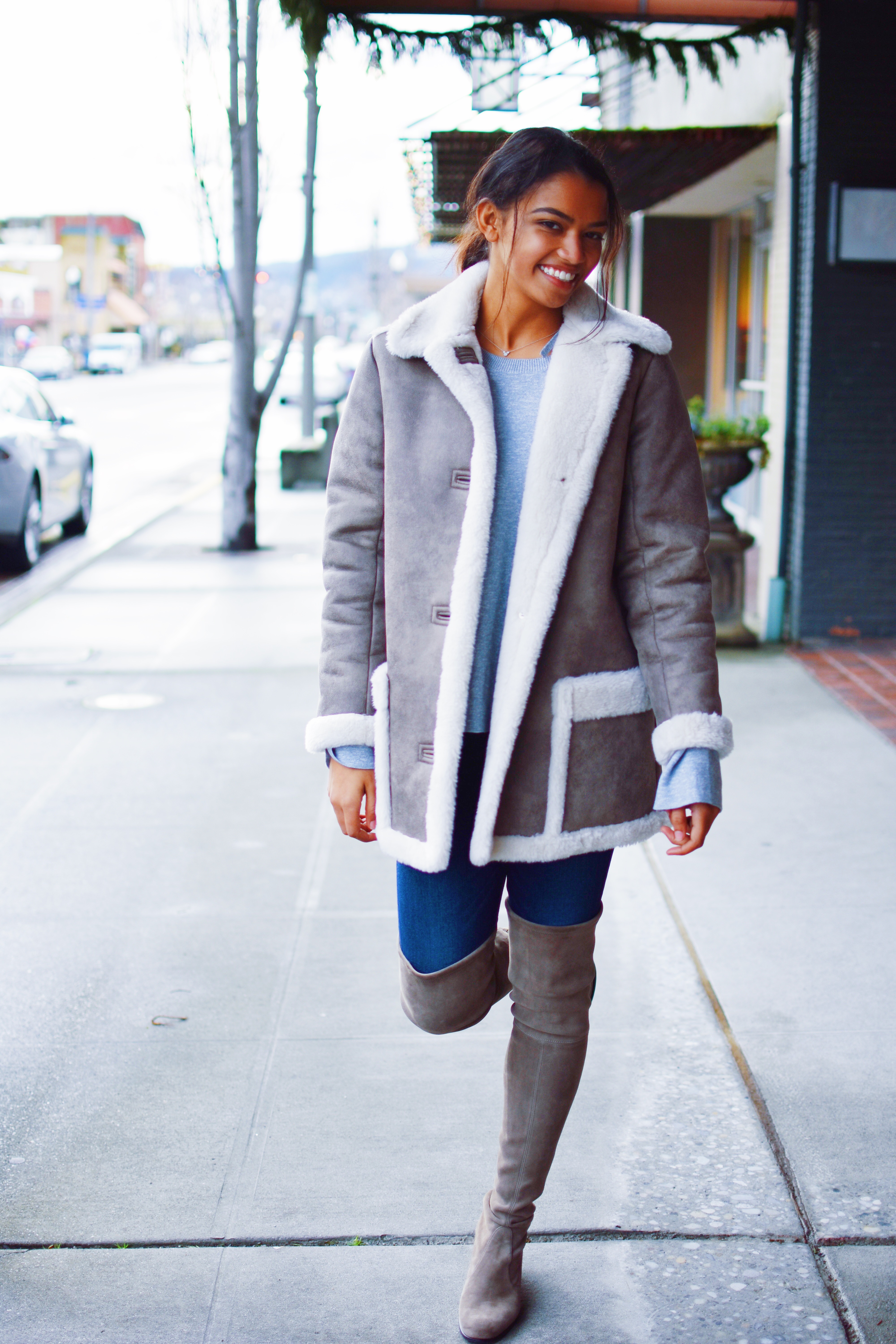 Shearling Coat For Less